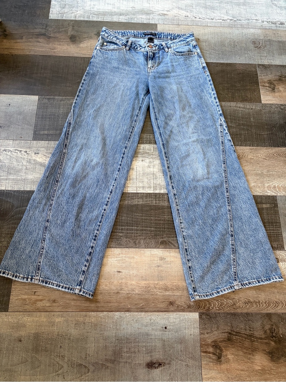 Sincerely Jules 5/27 Mid Rise Baggy Wide Leg Jeans Y2K